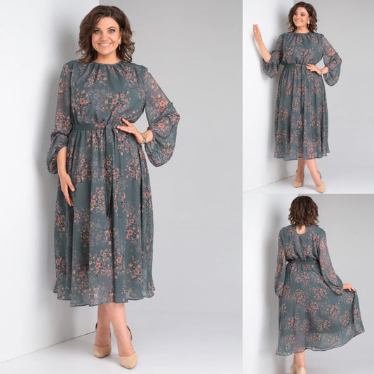 💖🥰【S-5XL]】2024 nowa modna, elegancka i wygodna sukienka z nadrukiem-3716818