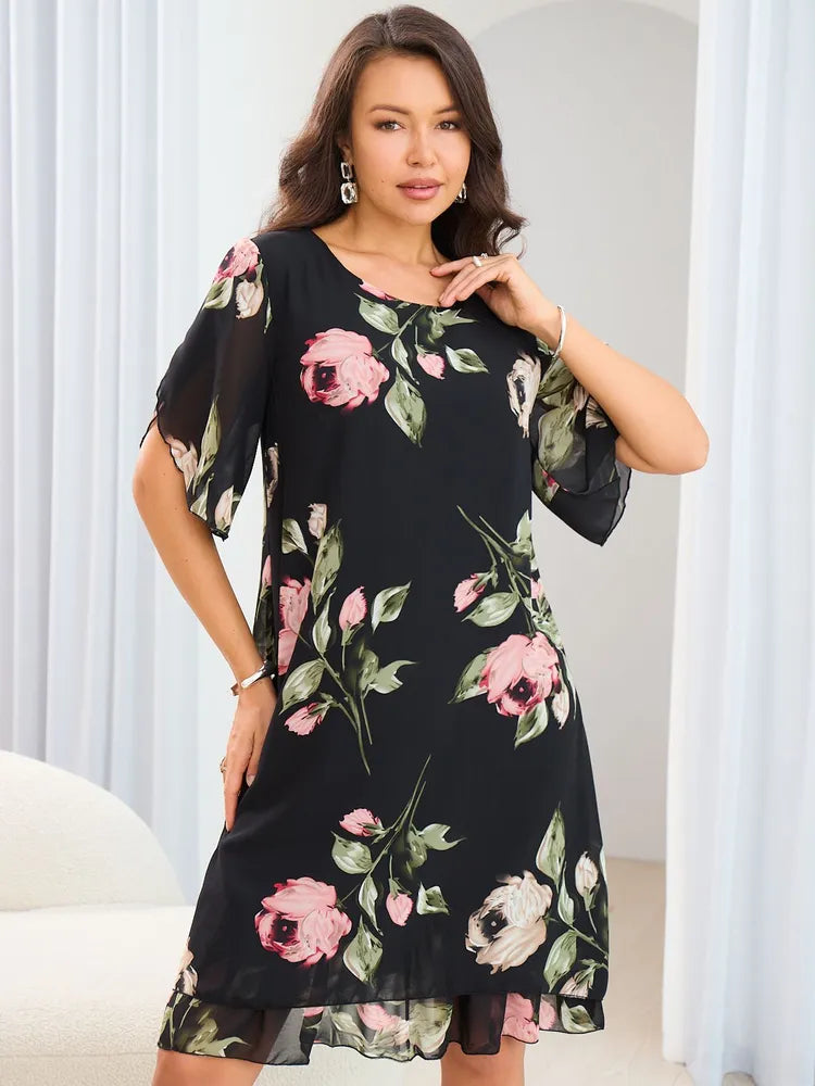 💐【S-5XL】Elegancka sukienka z nadrukiem