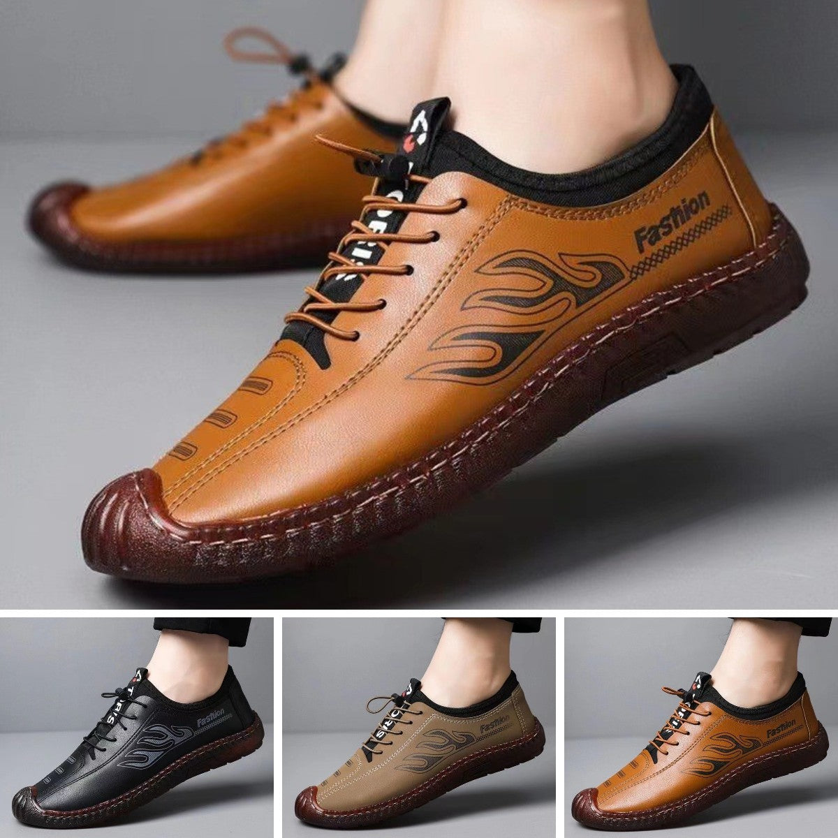 👞【39-44】Nowe, wszechstronne, skórzane buty męskie z miękką podeszwą