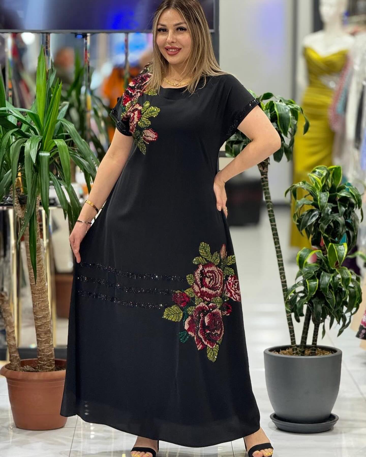 【S-5XL】⚜️2024 Modna damska elegancka sukienka z nadrukiem🌹🌹🌹-3733321