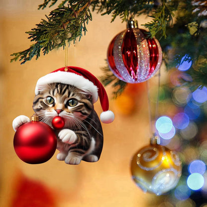 🔥🐈【Kup 7, a 3 otrzymasz gratis】🎄10 sztuk😻Ozdoby choinkowe w kształcie kotków. wiszące akcesoria dla kotów--3790224