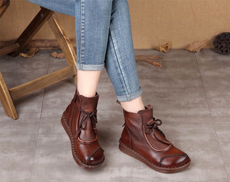 【35-40】👢2024 Wczesne jesienne damskie buty retro z miękkiej skóry-3741592